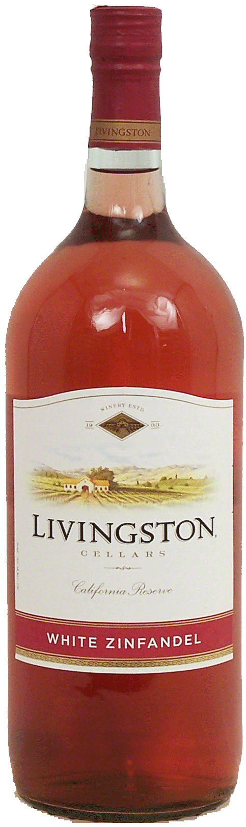 Livingston Cellars Reserve white zinfandel wine of California, 7.5% alc. by vol. Full-Size Picture